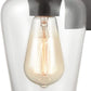 Industrial Glass Wall Sconces Lighting 2-Pack Bathroom Vanity Light Black Finish