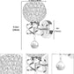 Crystal Wall Sconces Set of Two, Modern Wall Light Sconces Wall Lighting with Hanging Crystal Ball, Wall Mount Lamp Bedside Wall Lamp Silver Sconces Wall Decor for Bedroom Living Room Hallway