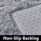 Shag Area Rug, 5X7 Ft Tie-Dyed Light Grey Upgrade Anti-Skid Durable Rectangular Cozy Rug, High Pile Soft Throw Rug for Nursery Room Living Room