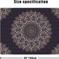 Black Mandala Tapestry Wall Hanging Psychedelic Wall Tapestry Aesthetic Indian Hippie Wall Decor Bohemian Wall Art Boho Home Decoration for Bedroom,Living Room,Dorm