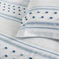 Bedsure Blue Twin Comforter Set - Boho Bedding Set , Reversible White Striped Tufted Farmhouse Twin Size Comforter Sets (68X88 Inches, 2 Pieces)