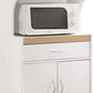 IMPORT Microwave Kitchen Cart, White