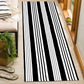 Hallway Runner Rug 2'X6', Black/White Rug Machine Washable Striped Kitchen Rug Runner Cotton Woven Indoor/Outdoor Rugs Laundry Room Rug Entryway Rug for Farmhouse/Bedroom/Bathroom