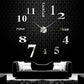 Modern DIY Analog 3D Mirror Surface Large Number Wall Clock Sticker Home Decor