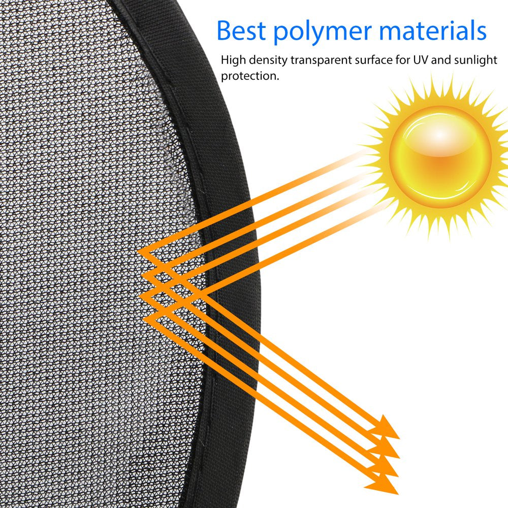2Pcs Car Rear Side Window Sun Visor, Car Front Window Shade, Baby Window Sun Shades, Sun Glare UV Rays Protection, Mesh Back Window Visor Fit for Vehicle, Truck, SUV, Auto