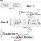 'The Kitchen' Quote Wall Stickers Kitchen & Dining Room Wall Decal Vinyl Home Décor (Size B)