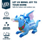 6 FT Long Christmas Inflatable Dragon, Blow up Lighted Inflatables Blue Dragon with Snowflake for Christmas Party Indoor, Outdoor, Yard, Garden, Lawn Winter Decorations