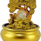 Gold Tree Desktop Fountain Waterfall Decoration with LED Light Portable Tabletop Decorative Zen Meditation Waterfall for Office Living Room Craft Gift