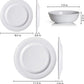 Dinnerware Set, 18-Piece Melamine Dishes Set, Dinner Service for 6 with Bowls and Salad Dinner Plates, White
