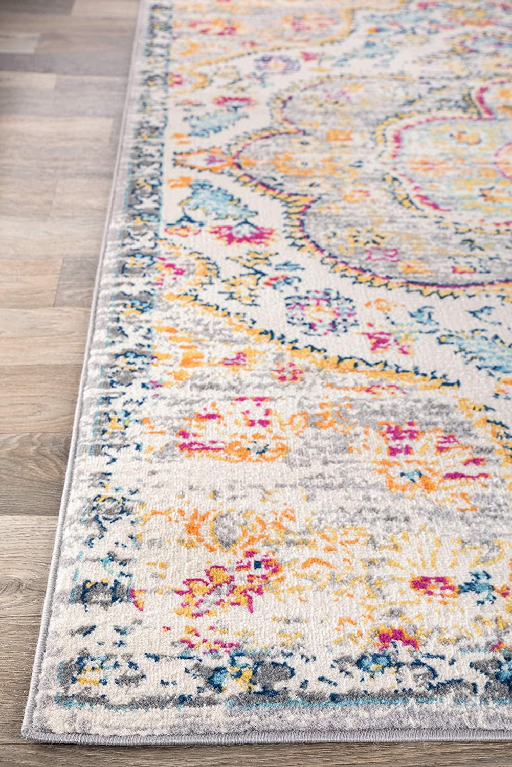 Vintage Distressed Bohemian Area Rug 3'3" X 5' Gray