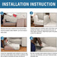 4 Piece Stretch Sofa Covers for 3 Cushion Couch Covers for Living Room Furniture Slipcovers (Base Cover plus 3 Seat Cushion Covers) Upgraded Thicker Jacquard Fabric (Sofa, Ivory)