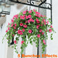 Artificial Hanging Basket Fake Silk Morning Glory Flower Vine Home Wedding Decor