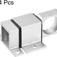 Door Bolt Latch, Aluminum Alloy Security Automatic Window Gate Spring Bounce Lock, 4 Pcs (Silver Tone)