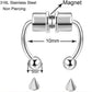 LAIMALA 16G Nose Rings Horseshoe Fake Nose Ring Hoop Magnetic Septum Nose Ring Horseshoe Stainless Steel Faux Fake Nose Septum Rings Non-Pierced Clip