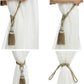 4 Pack Curtain Hand-Woven Tiebacks Crystal Holdbacks Home Decorative Tassels (Golden, 4 Pack)
