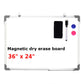 36"X24" Magnetic Writing Whiteboard Dry Erase Board W/Eraser Office Single Side