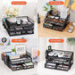 3 Tier Mesh Desk Organizer with Drawer, Multi-Functional Desk Organizers and Accessories, Paper Letter Organizer with 2 Pen Holder for Home Office Supplies - Black