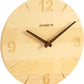 JIYUERLTD 12”Wall Clock Solid Wood Noiseless Clock Desk Clocks Modern Art Wall Decorative for Bedroom Living Room Kitchen Office and Hotel