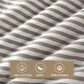 100% Natural Cotton 2Pcs Striped Duvet Cover Sets,White Duvet Cover with Grey Stripes Pattern Printed Comforter Cover,With Zipper Closure & Corner Ties(Twin Size)