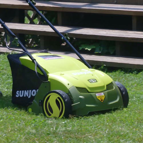 Sun Joe AJ801E Electric Lawn Dethatcher W/ Collection Bag, 13 inch, 12 Amp, Scarifier