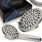 Aquadance 7" Premium High Pressure 3-Way Rainfall Combo with Stainless Steel Hose – Enjoy Luxurious 6-Setting Rain Shower Head and Hand Held Shower Separately or Together – Brushed Nickel Finish