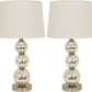 Décor Therapy MP1063 Table Lamp Set, Mercury Silver