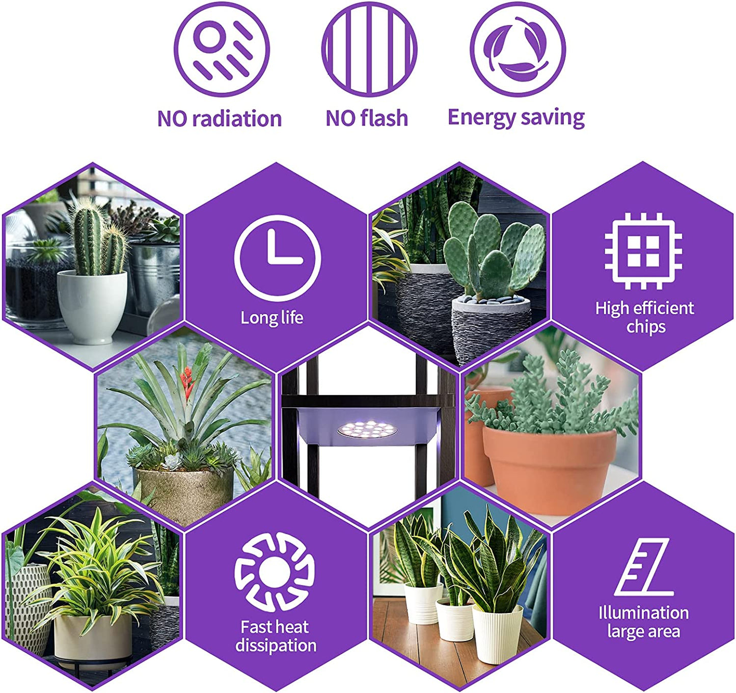Floor Lamp with Shelves for Living Room, Shelf Floor Lamp with LED Grow Light, Wireless Charging Station, USB Port and AC Outlet, Modern Standing Light Column Lamp Tower Nightstand for Bedroom