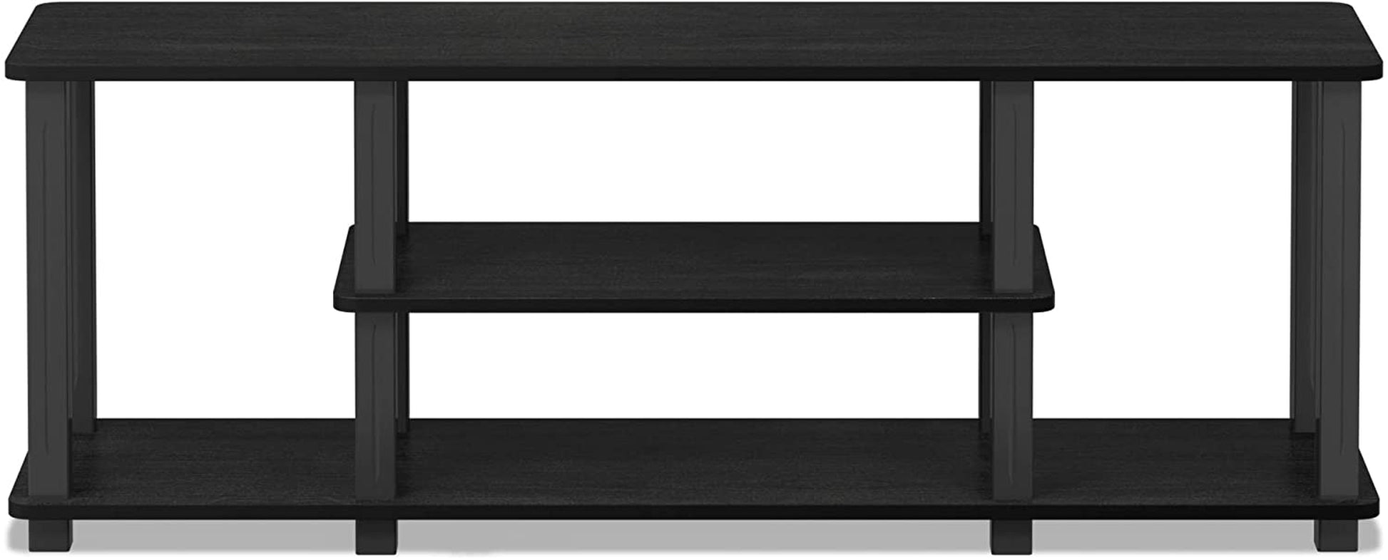 Turn-N-Tube No Tools 3D 3-Tier Entertainment TV Stand up to 50 Inch TV, Square Tubes, Americano/Black