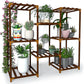 Plant Stand Indoor, Outdoor Wood Plant Stands for Multiple Plants, Tiered Plant Shelf Table Plant Pot Stand for Living Room, Patio, Balcony