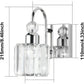 Modern Crystal Indoor Wall Sconce 2-Packs Modern Crystal Wall Light Fixtures for Indoor Living Room Bedroom Hallway