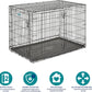 Newly Enhanced Single & Double Door Icrate Dog Crate, Includes Leak-Proof Pan, Floor Protecting Feet, Divider Panel & New Patented Features