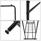 Garment Rack Freestanding Hanger Double Pole Multi-functional Bedroom Clothing Rack,Metal Clothing Garment Rack with Shelves,Black
