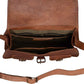 KPL 14 Inch Leather Crossbody Bags Purse Women Shoulder Bag Satchel Ladies Tote Travel Purse Full Grain Leather (Tan Brown)