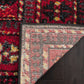 Vintage Hamadan Collection 4' X 6' Red / Multi VTH213A Oriental Traditional Persian Non-Shedding Living Room Bedroom Accent Rug