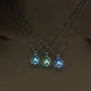 Luminous Lotus Pendant Necklace, Hollow Flower Lockets Necklace