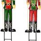 Christmas Nutcracker Yard Stakes 2 Pack Metal Soldier Outdoor Decorations Lawn Decor for Holiday Signs Pathway Driveway Nutcrackers 27.5" Tall