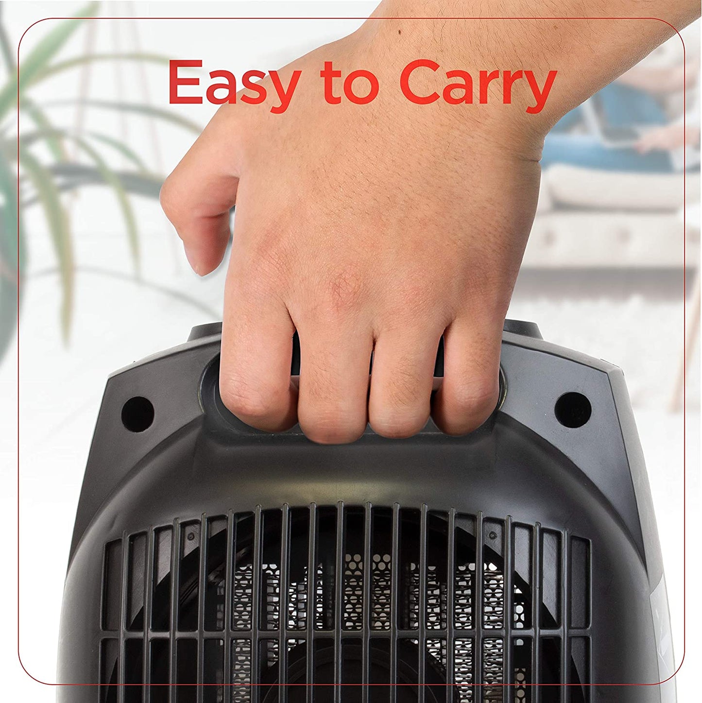 Portable Space Heater, 1500W Room Space Heater with Carry Handle for Easy Transport