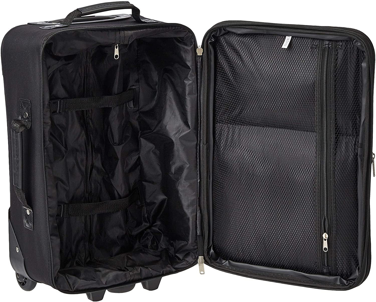 Fashion Softside Upright Luggage Set, Black Plaid, 2-Piece (14/19)