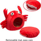 Self-Warming Crab Pet House Bed 2 in 1 Foldable Cushion Mat for Dogs and Cats, 14.6 X 14.6 Inches
