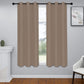 Blackout Curtains for Bedroom, Thermal Insulated Window Curtains for Living Room, Noise Reduction and Sun Light Blocking Grommet Curtain Panels, Set of 2, 42 X 63 Inch, Camel