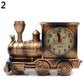 Yesbay Cartoon Locomotive Train Alarm Clock Antique Engine Design Table Desk Decor-Bronze