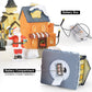 Christmas Village Sets - LED Lighted Christmas Village Houses with Figurines, Christmas Village Collection Indoor Room Decor - Collectible Buildings (12 PCS)