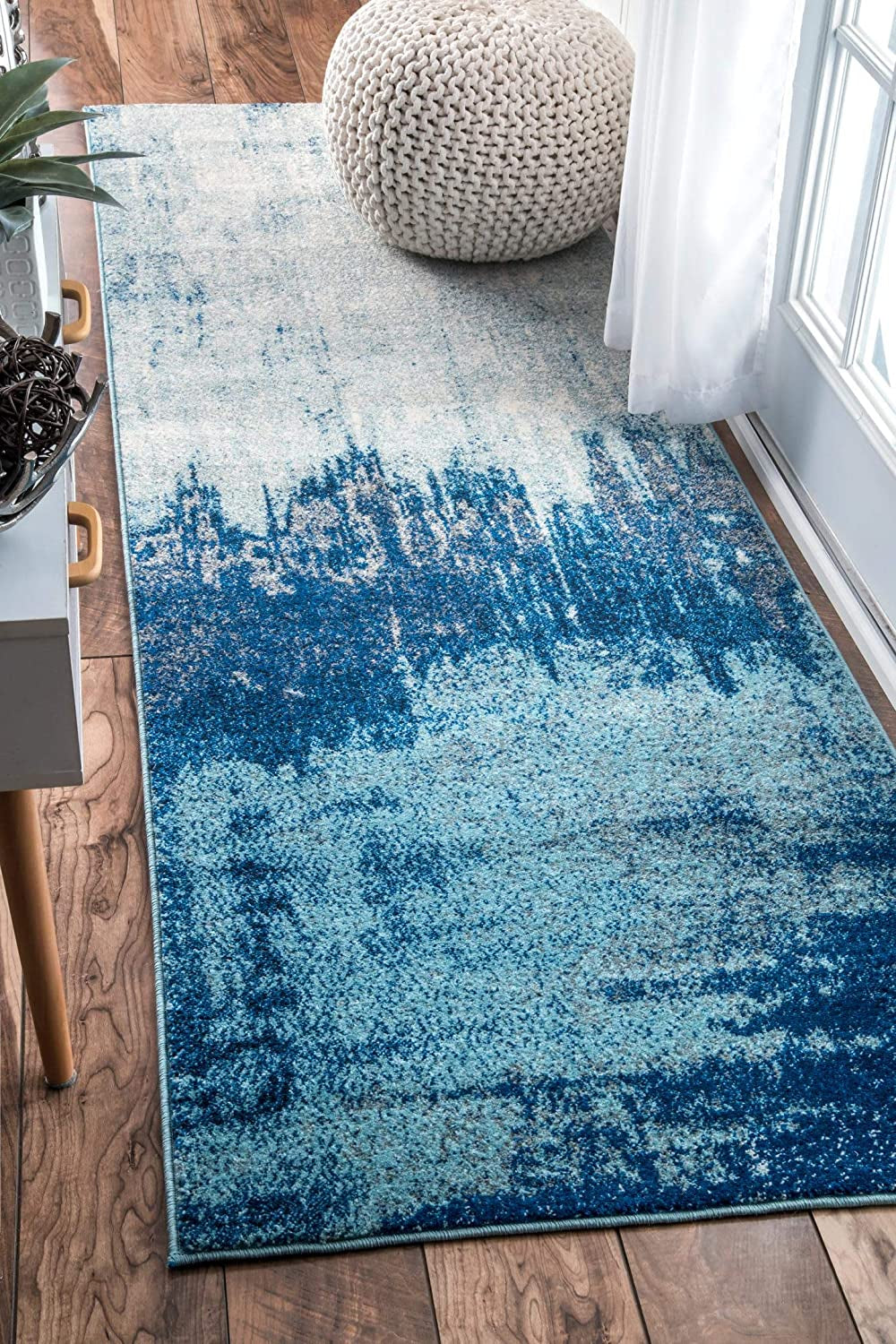 Alayna Abstract Area Rug, 5' X 7' 5", Blue