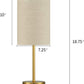 PORTRES 18.75'' Traditonal Accent Table Lamp Set of 2 for Bedroom Desk Lamps for Living Room Kids Room Study Room Office Rustic Decor Nightstand Rice Paper Lamps (Gold)