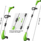 Cordless Lawn Trimmer Weed Wacker:  12V Grass Trimmer Lawn Edger with 2.0Ah Li-Ion Battery Powered and Cutting Blade, Adjustable Height Weed Eater Tool for Garden and Yard