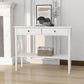 Oxford Console Table with 2 Drawers, Sofa Table Narrow for Entryway, White