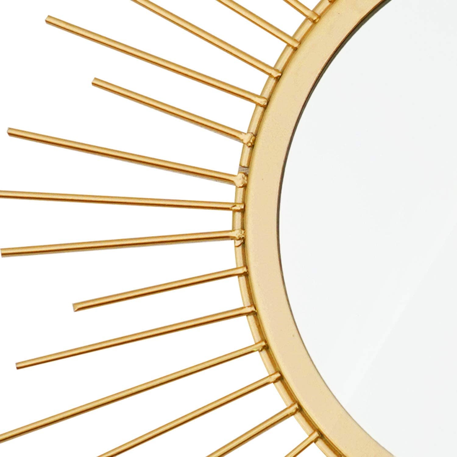 3 Pack Gold Mirrors for Wall Metal Sunburst Wall Mirrors Home Décor Decorative Hanging Wall Art for Living Room Bedroom Entryway