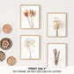 Boho Wall Art Modern Farmhouse Bathroom Decor Cute Pampas Grass Wall Decor Botanical Prints Beige Room Aesthetic Neutral Kitchen Bedroom Decor Set of 4(UNFRAMED 8X10In)