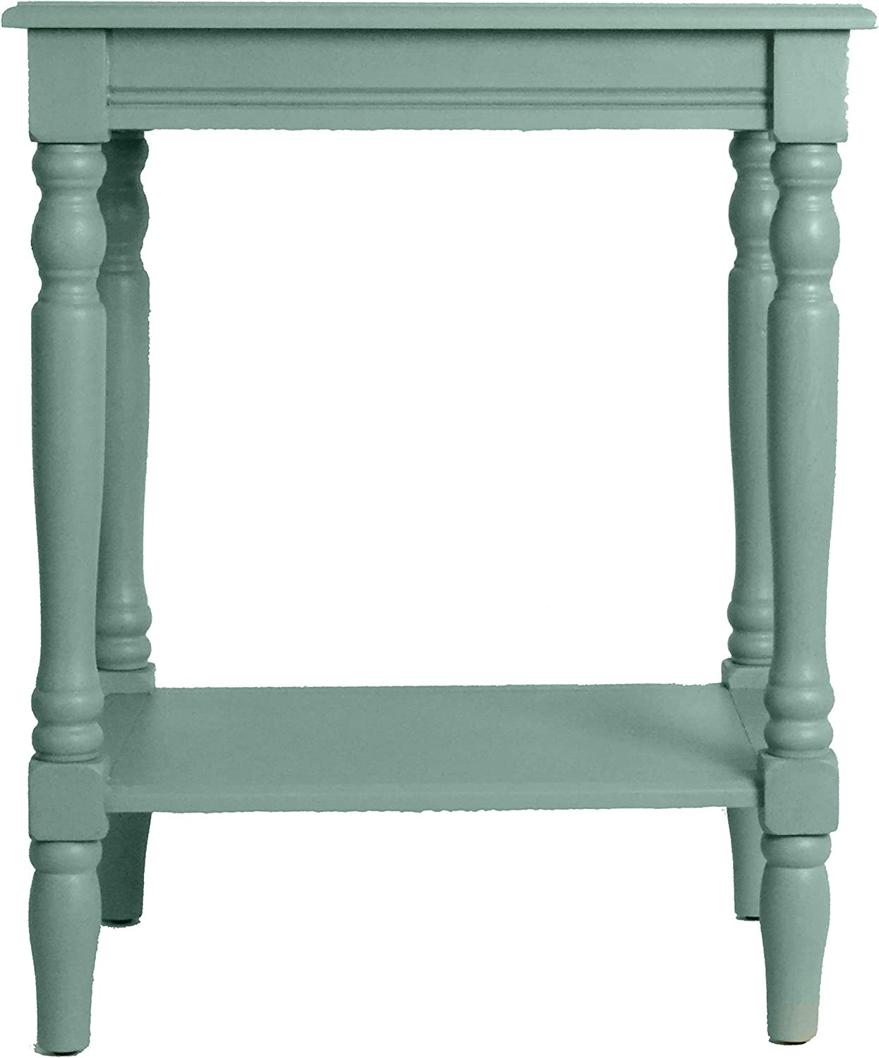 Simplify 24" End Side Table, 24 X 19.5 X 15.75, Antique Iced Blue