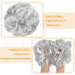 Messy Hair Bun Hair Scrunchies Extension Curly Wavy Messy Synthetic Chignon for Women Updo Hairpiece 1PCS Silver